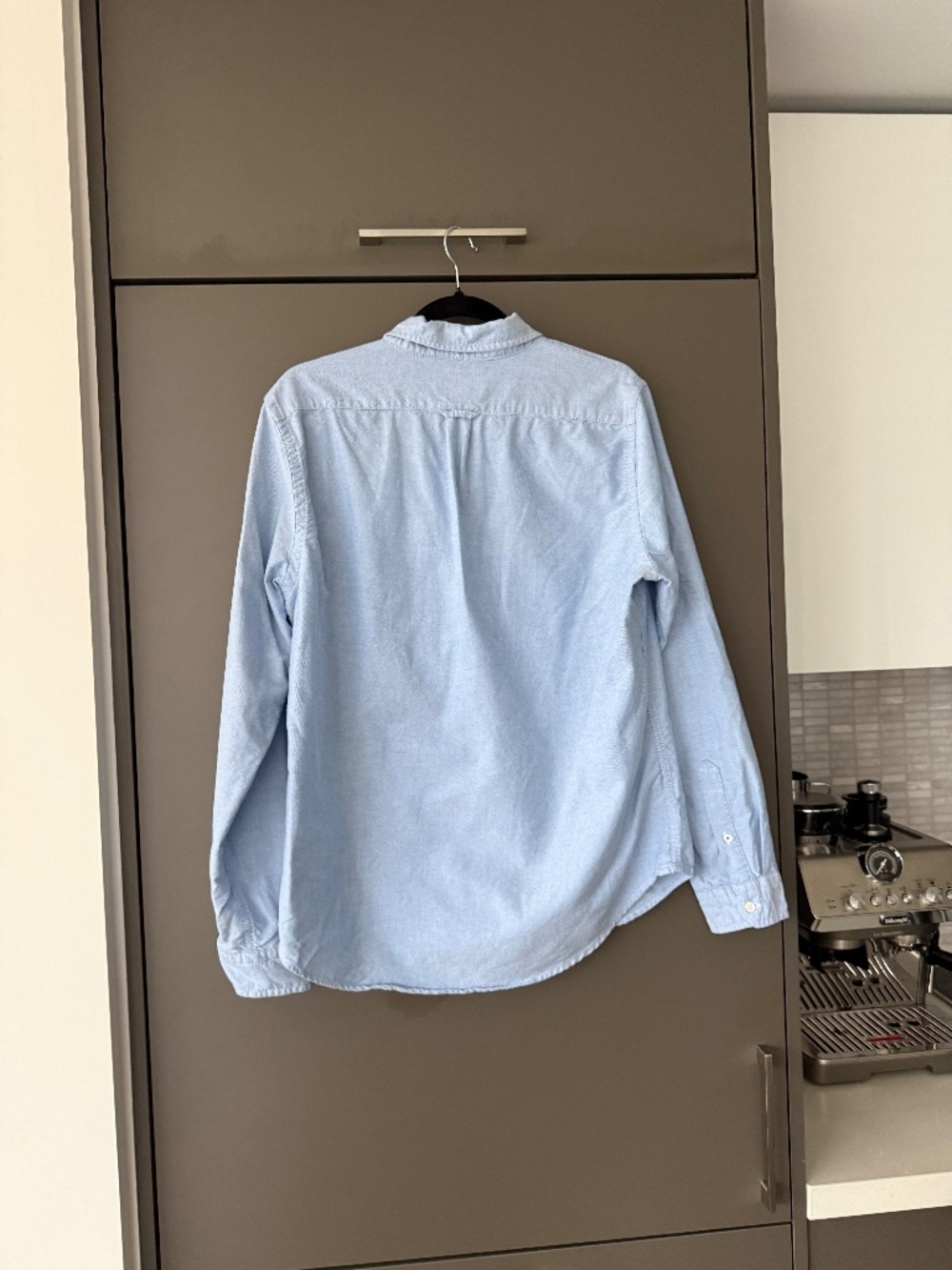 NWOT American Eagle Slim Fit Oxford Button-Up Shirt Light Blue Size Medium - Picture 9 of 9